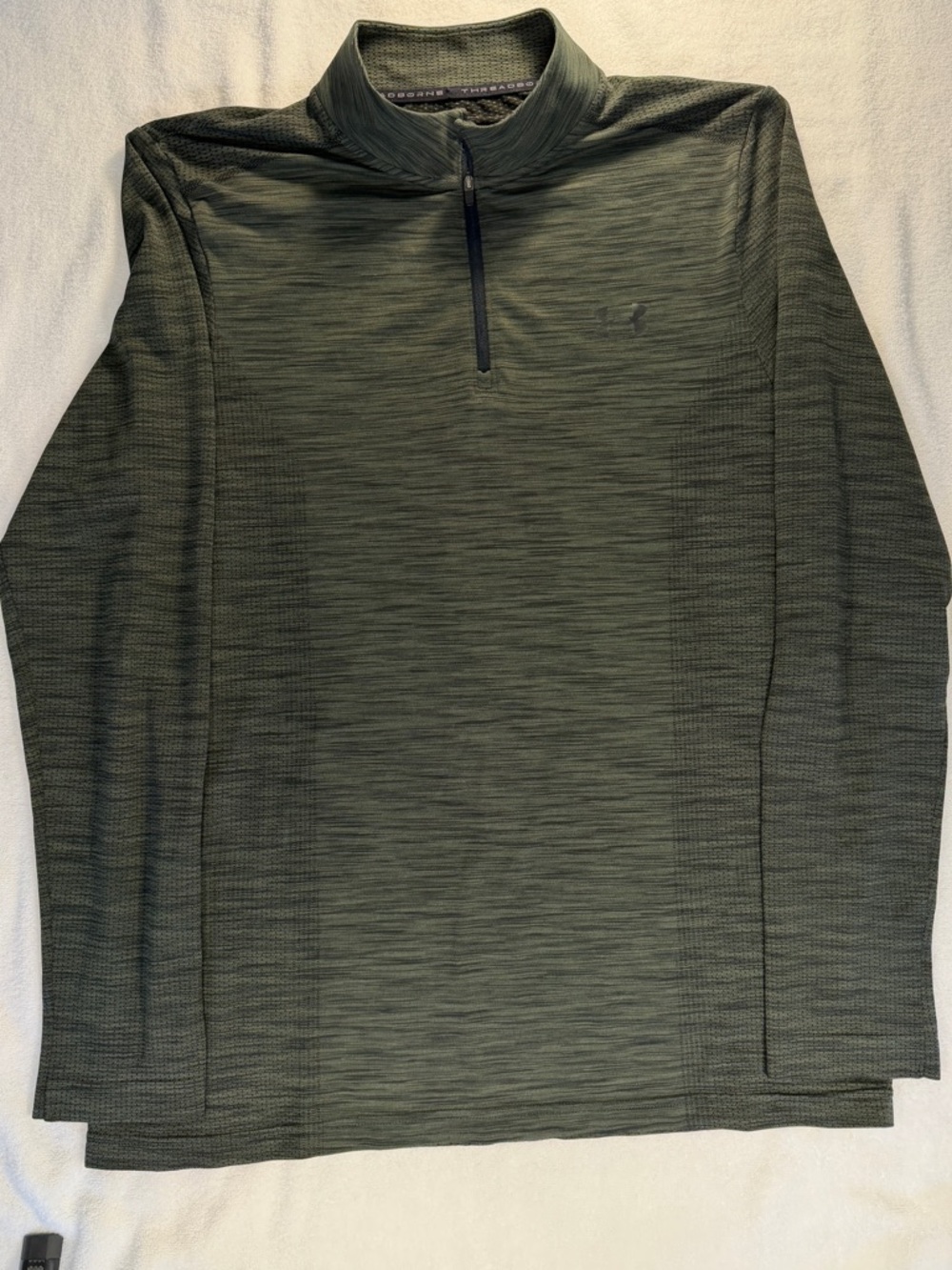 Under Armour Threadborne HeatGear Quarter Zip Pullover Green Men’s XL Golf Gym